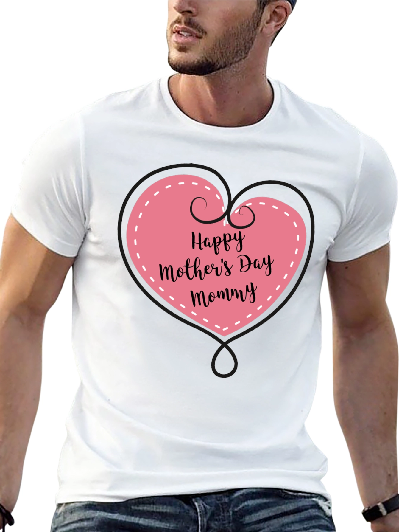 Happy Mothers Day Mommy Black Tee