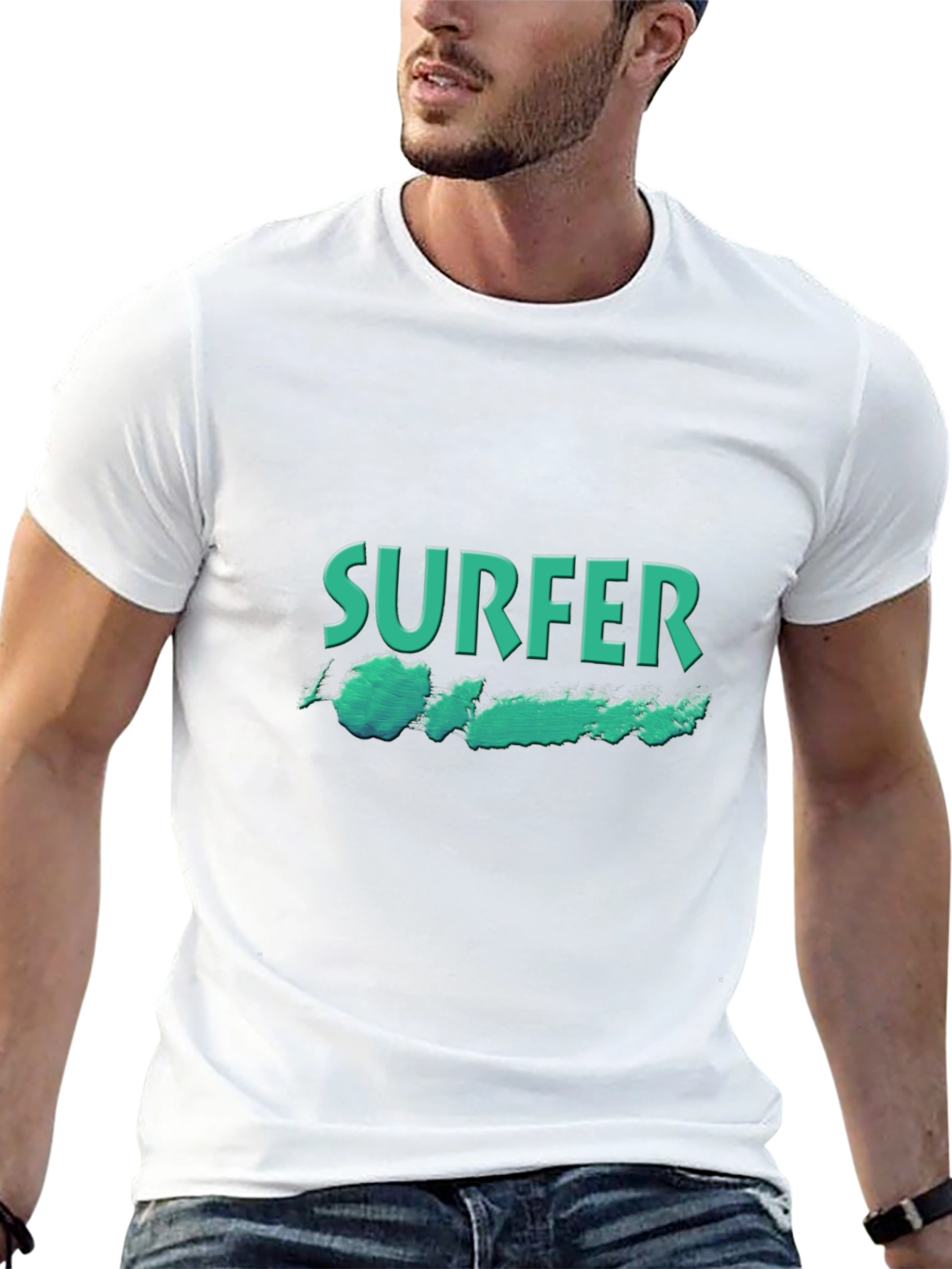 Surfer Graphic Black T-Shirt