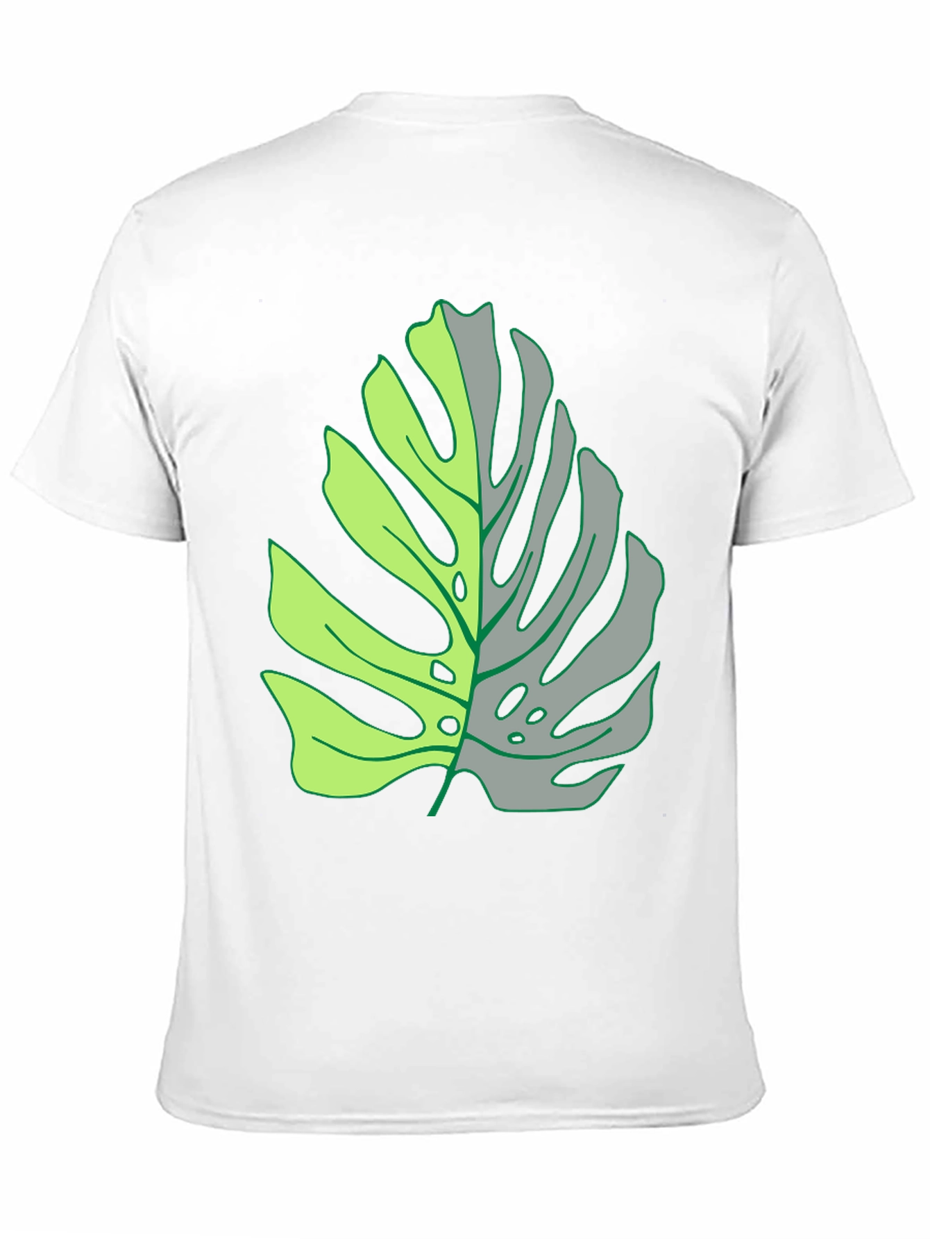 Two-Tone Monstera Leaf Graphic Tee