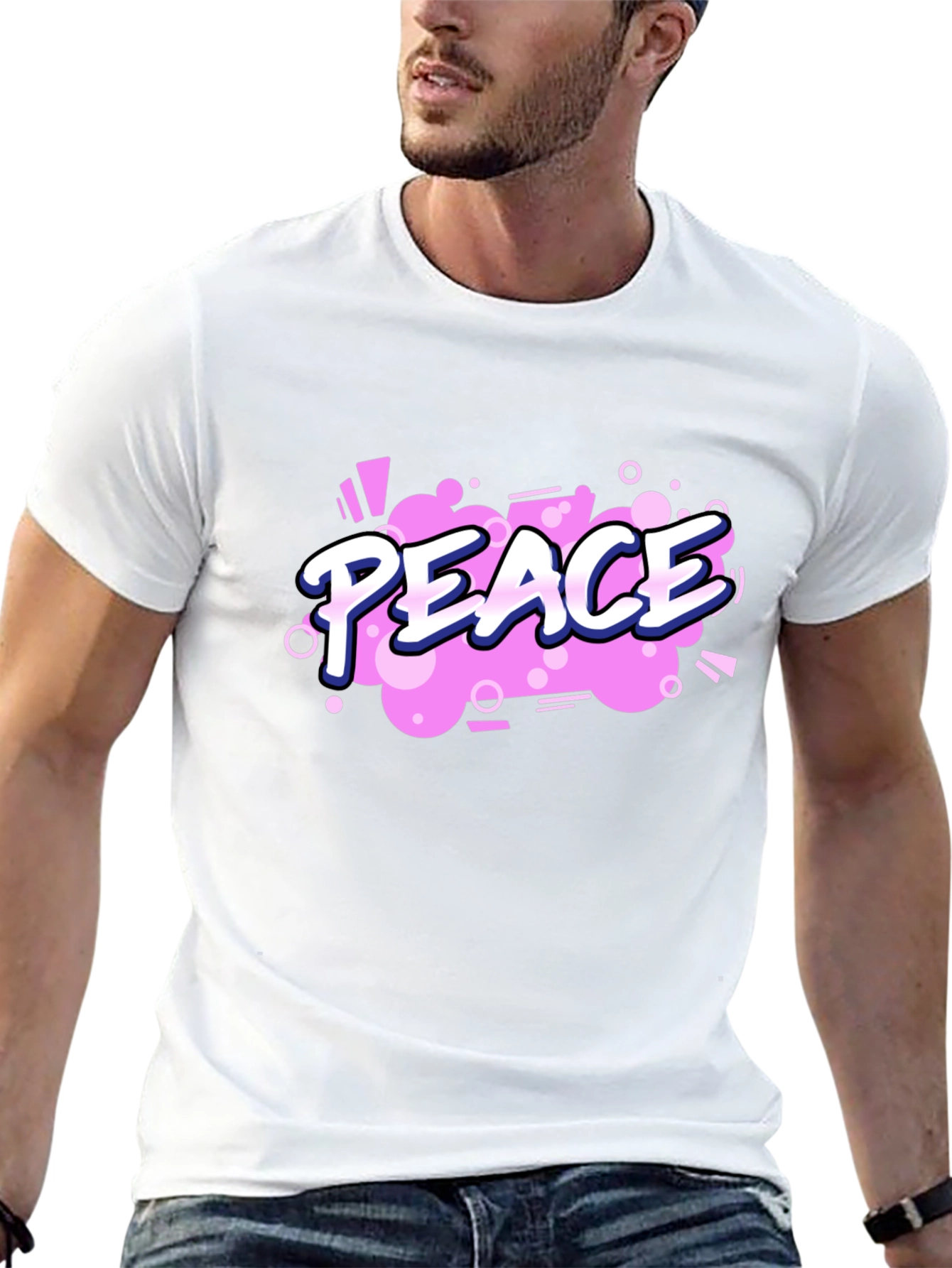 Peace Graphic Black T-Shirt