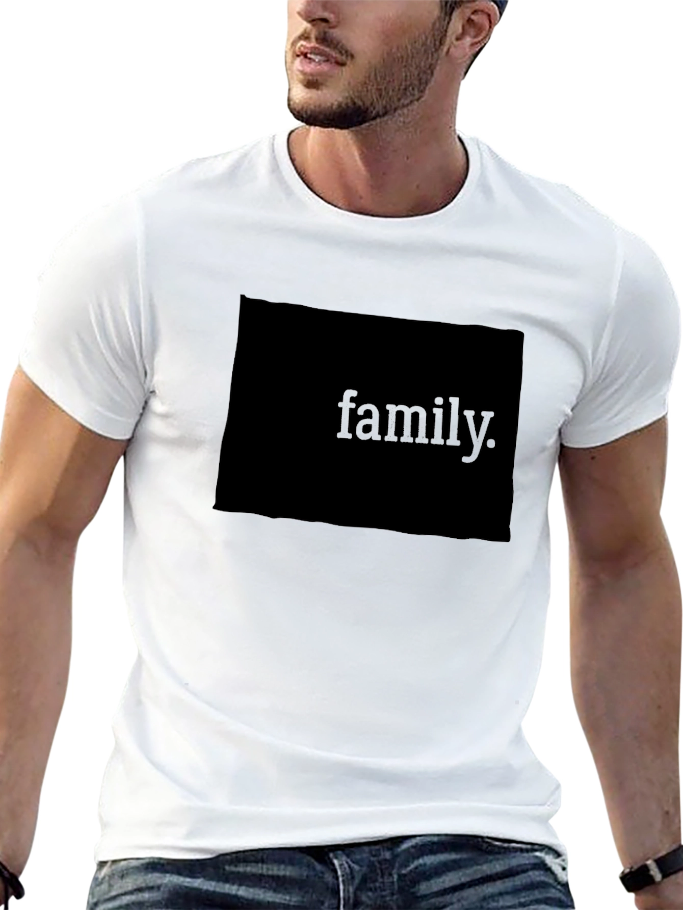 Family Graphic Black T-Shirt