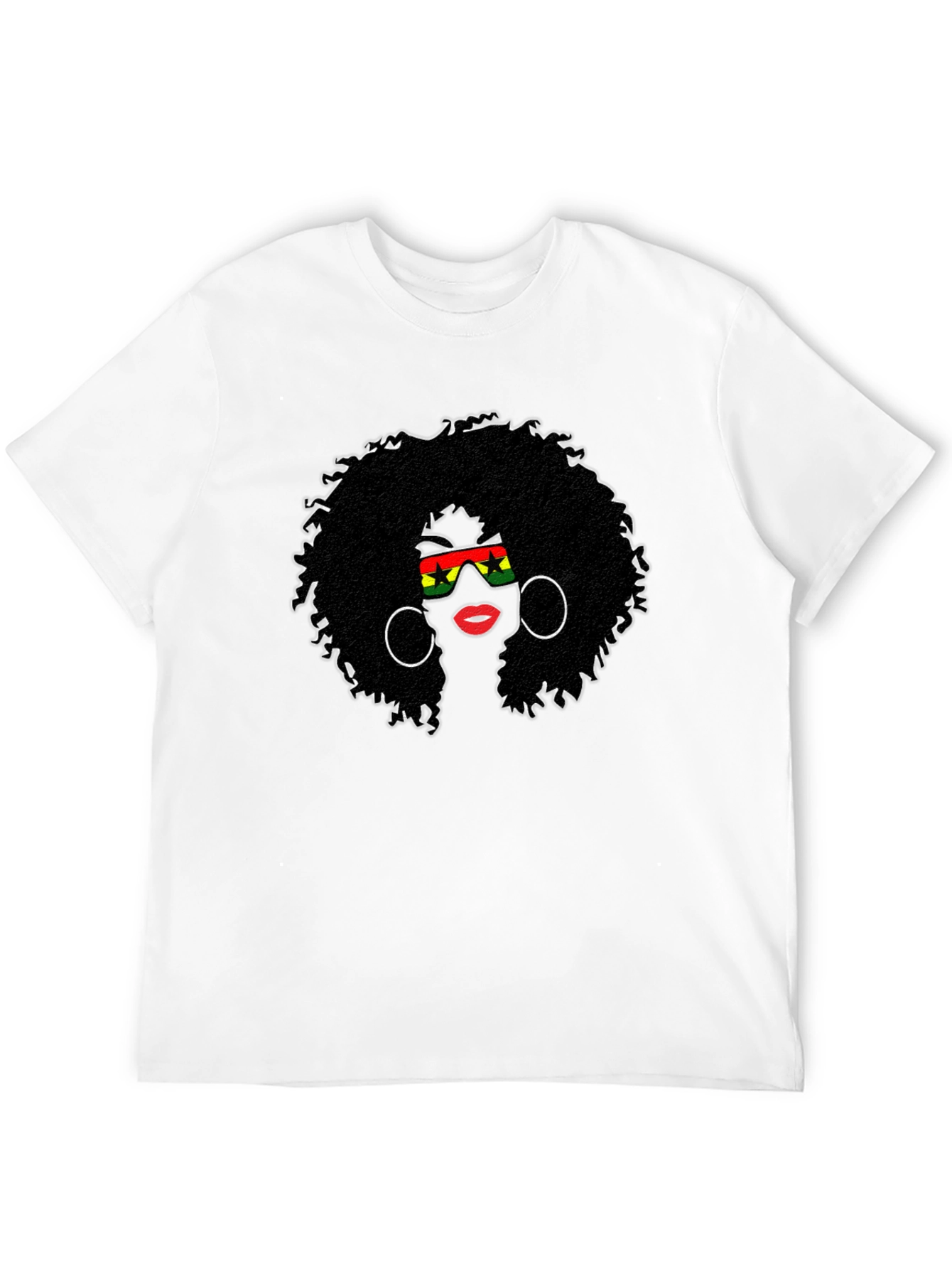Afro Woman Graphic Tee - Black Pride T-Shirt