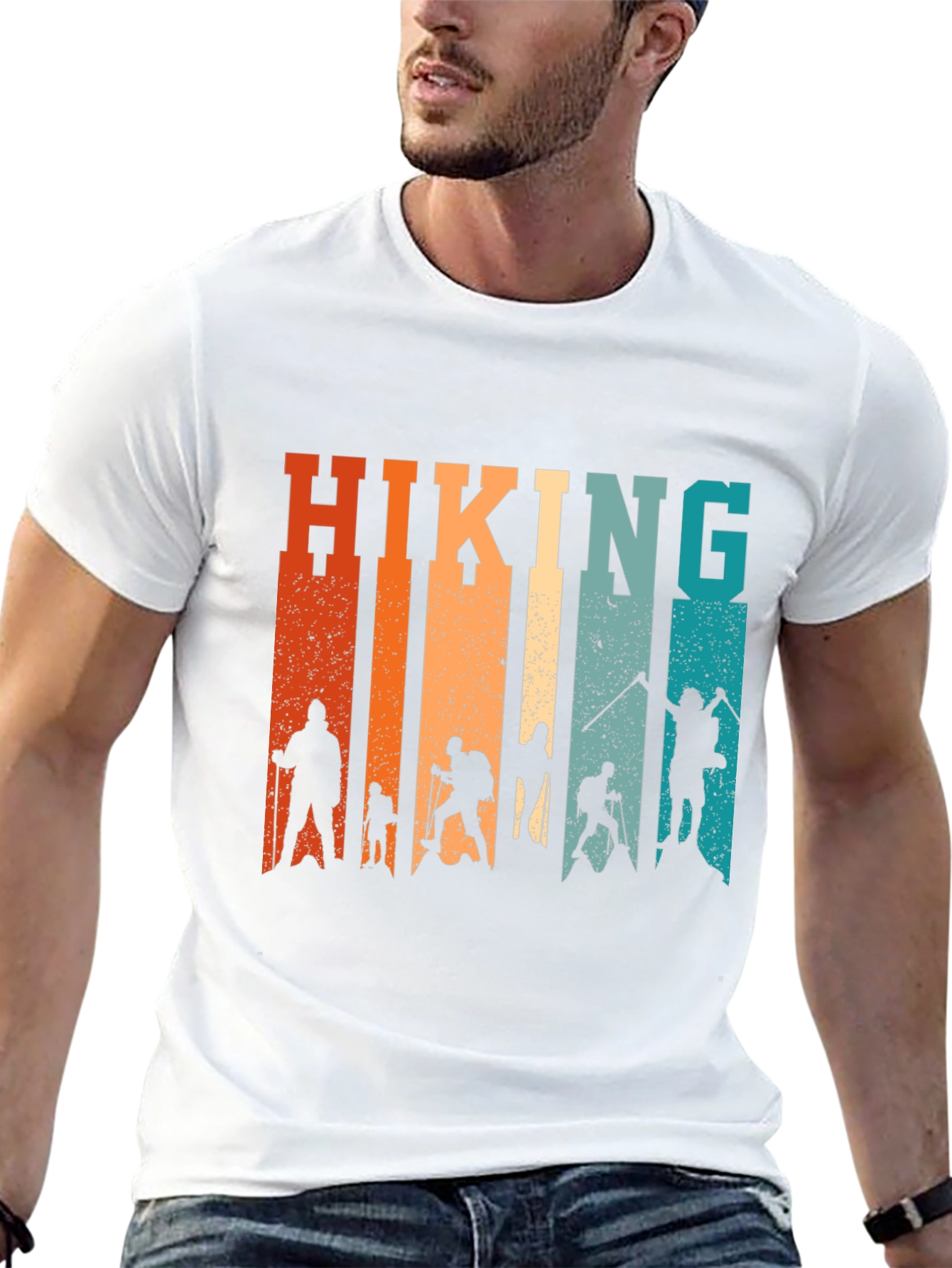 Retro Hiking T-Shirt - Adventure Design