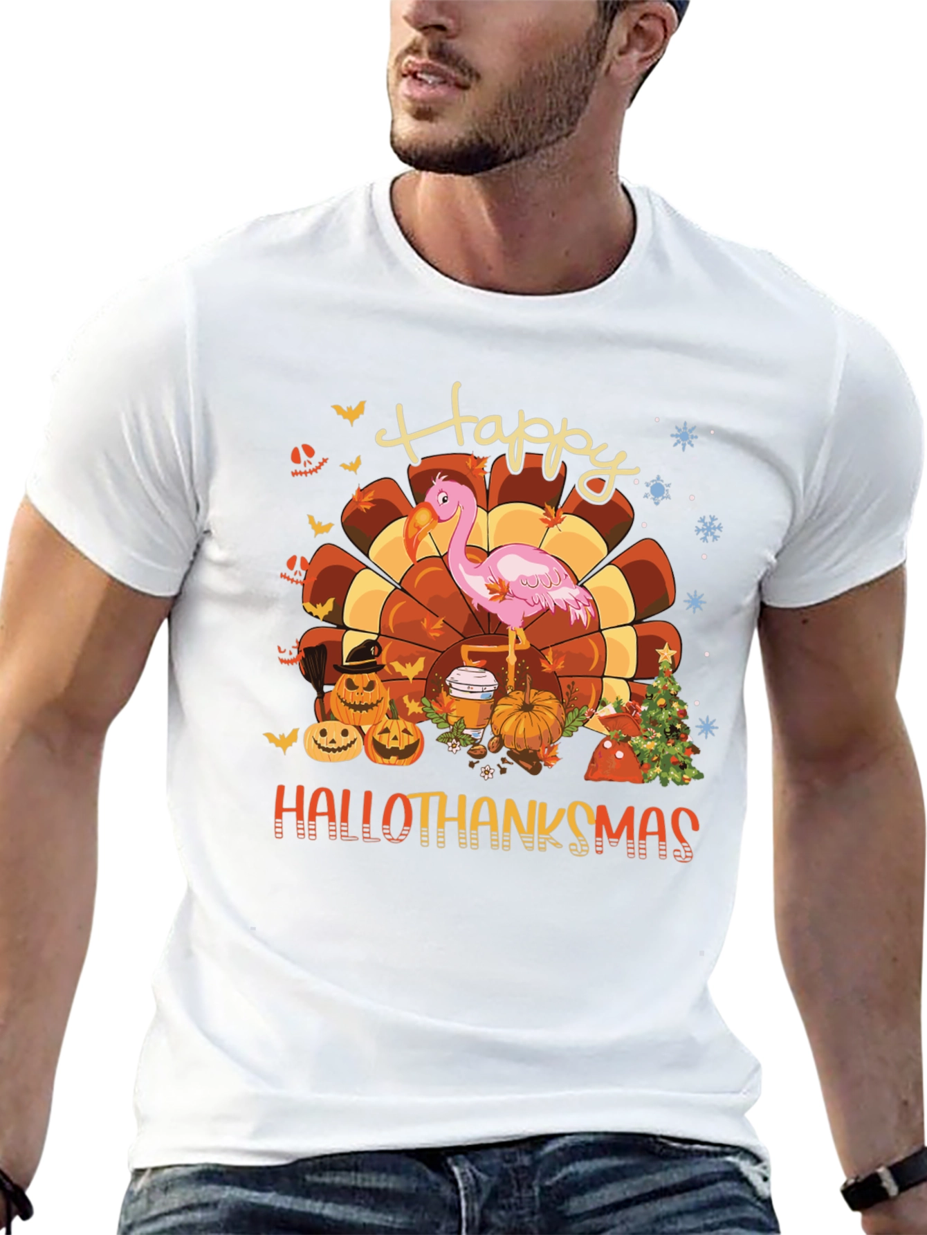 Hallothanksmas Flamingo Tee