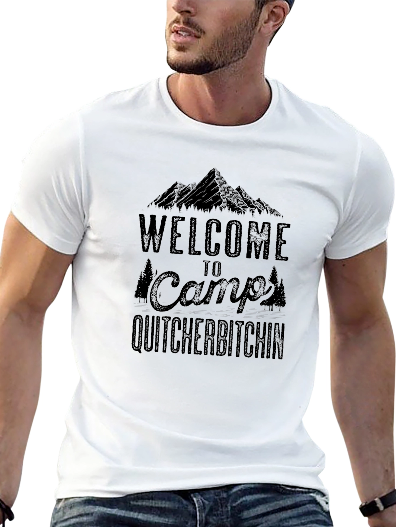 Camp Quitcherbitchin Black Graphic Tee