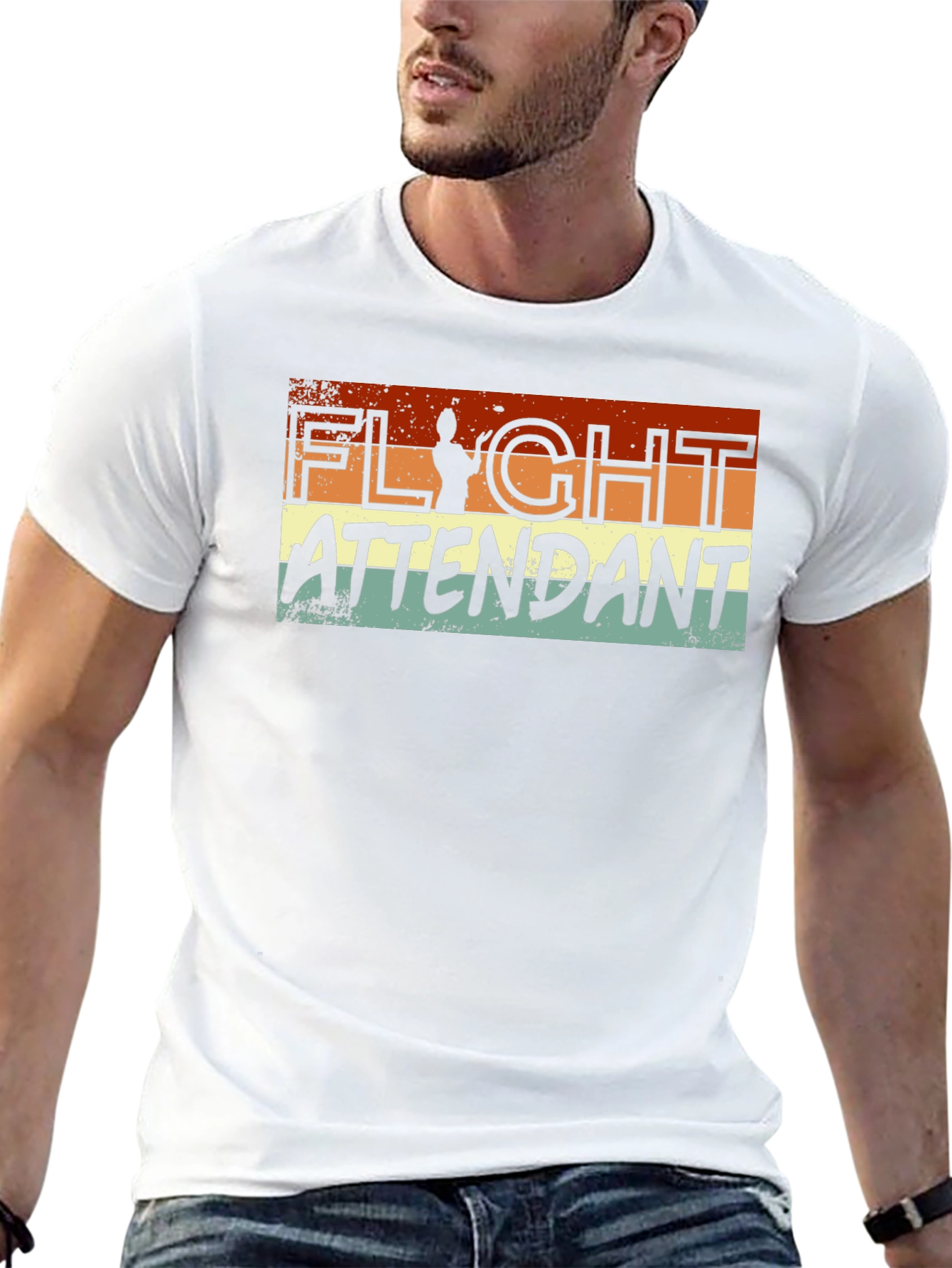 Retro Flight Attendant Graphic Tee