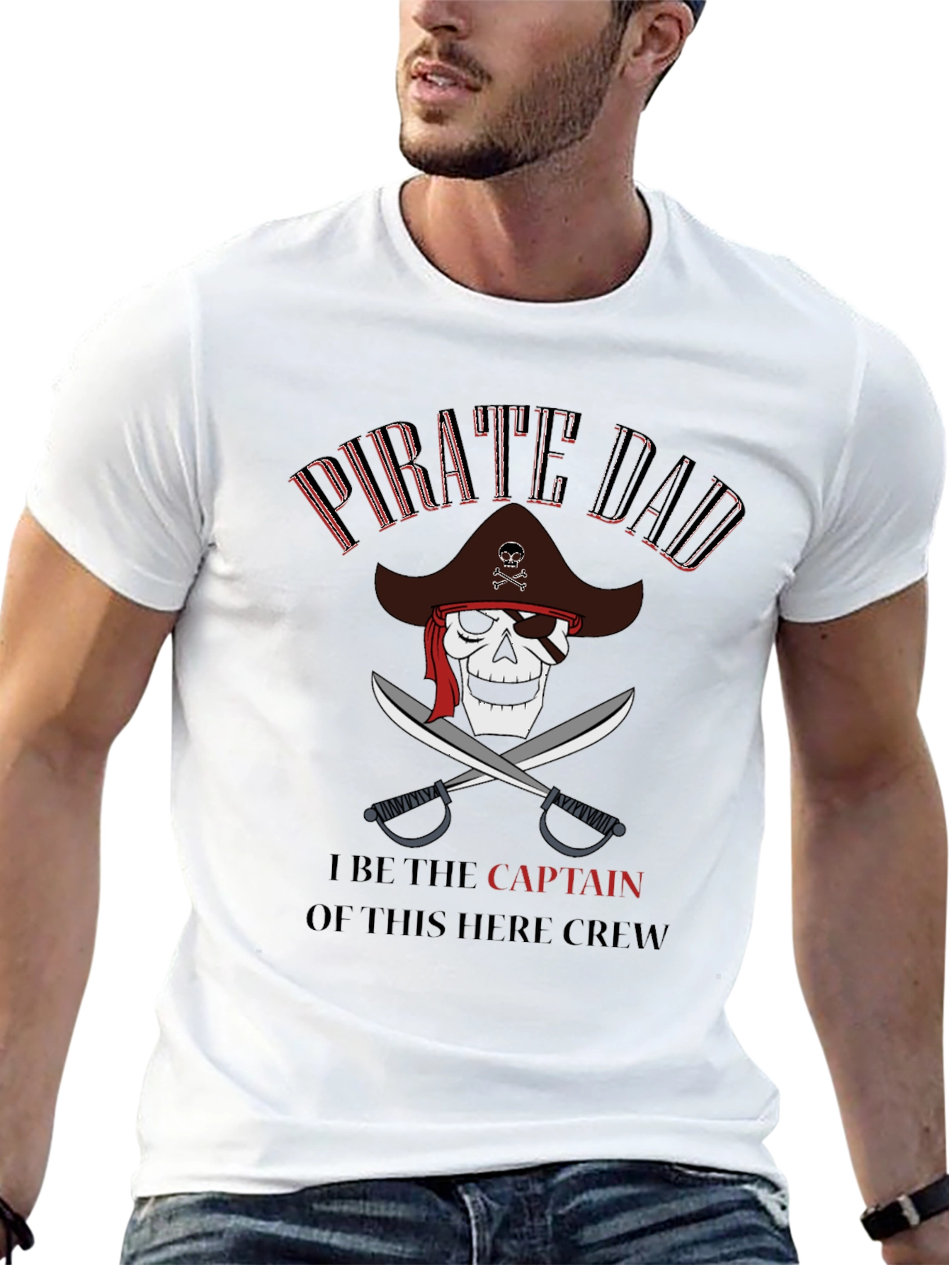Pirate Dad T-Shirt - Captain of This Crew!