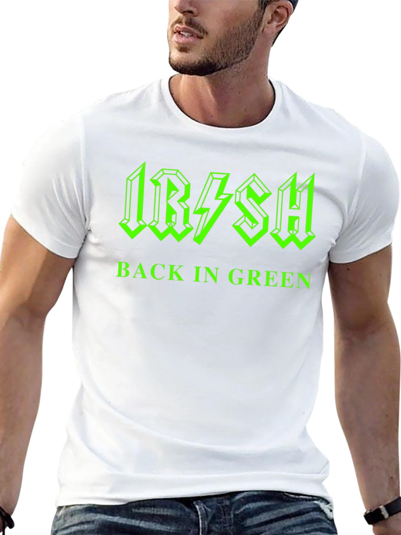 Irish Back in Green Black T-Shirt