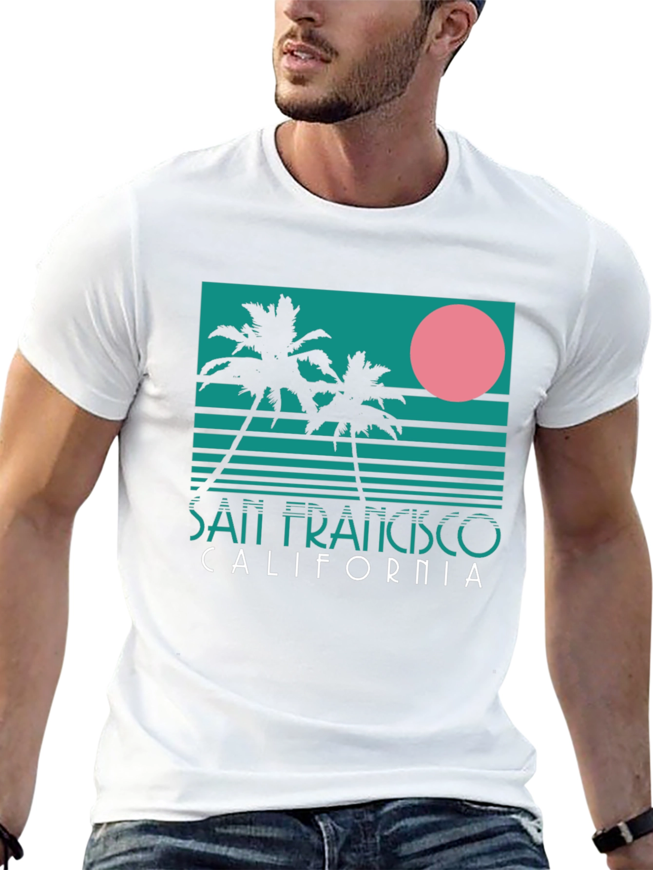 San Francisco California Palm Tree Retro T-Shirt