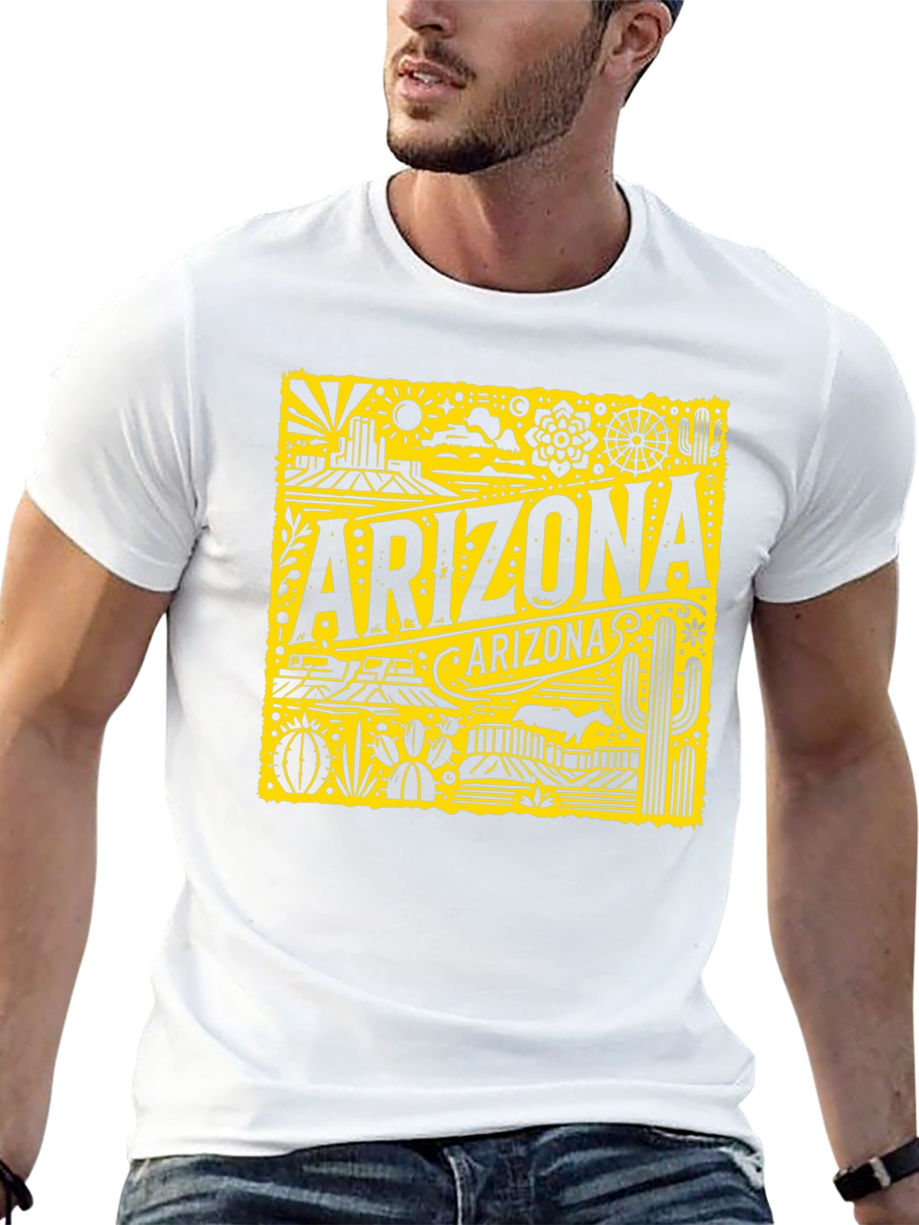 Arizona Graphic Print Black T-Shirt