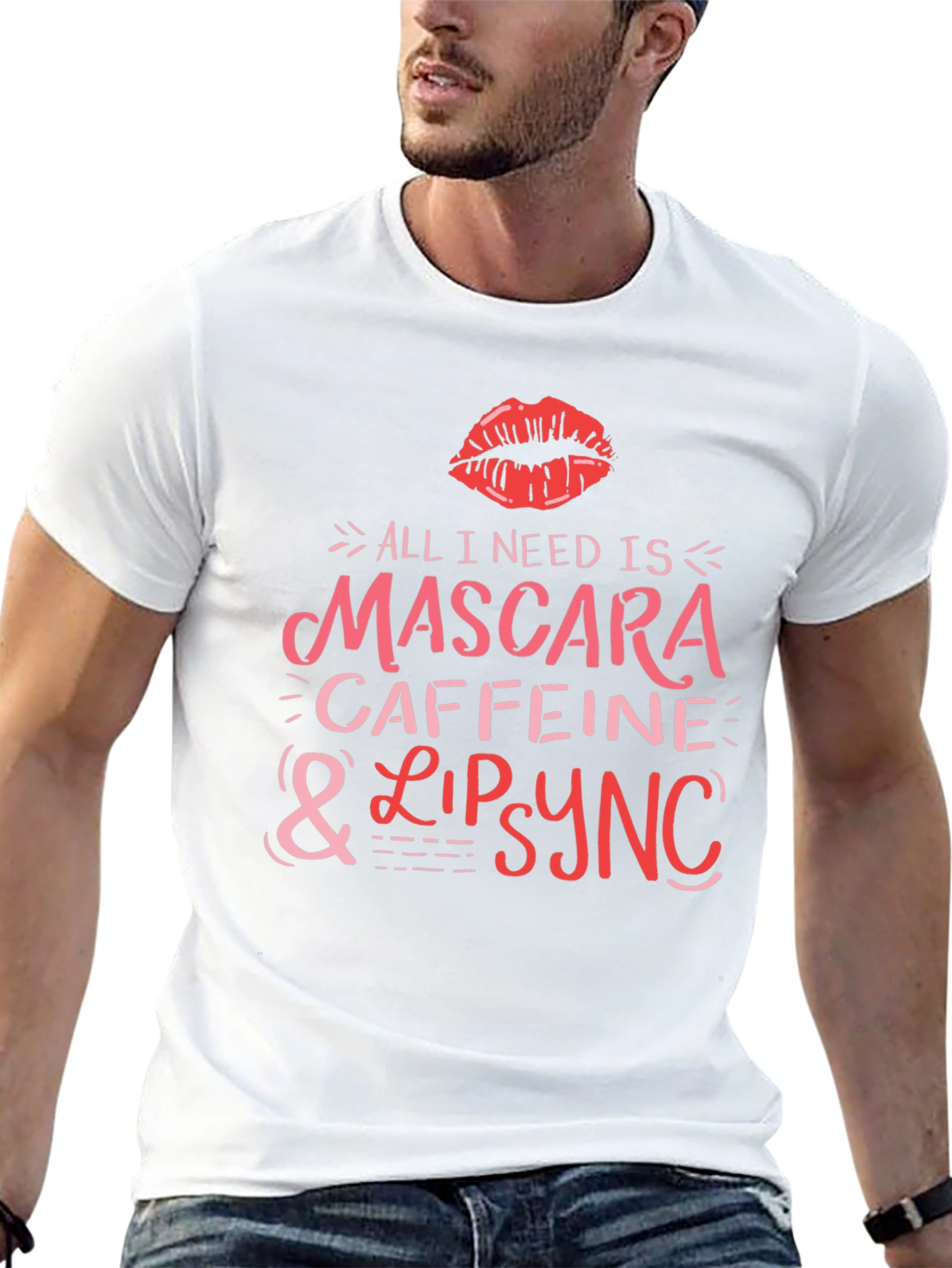 Mascara Caffeine Lipsync Black Graphic T-Shirt