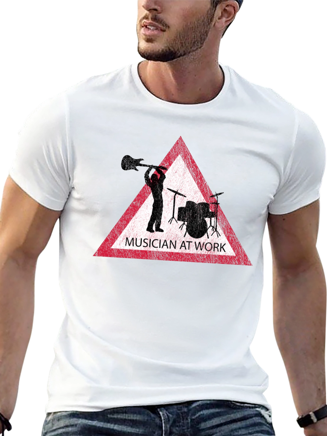 Musician at Work Black T-Shirt