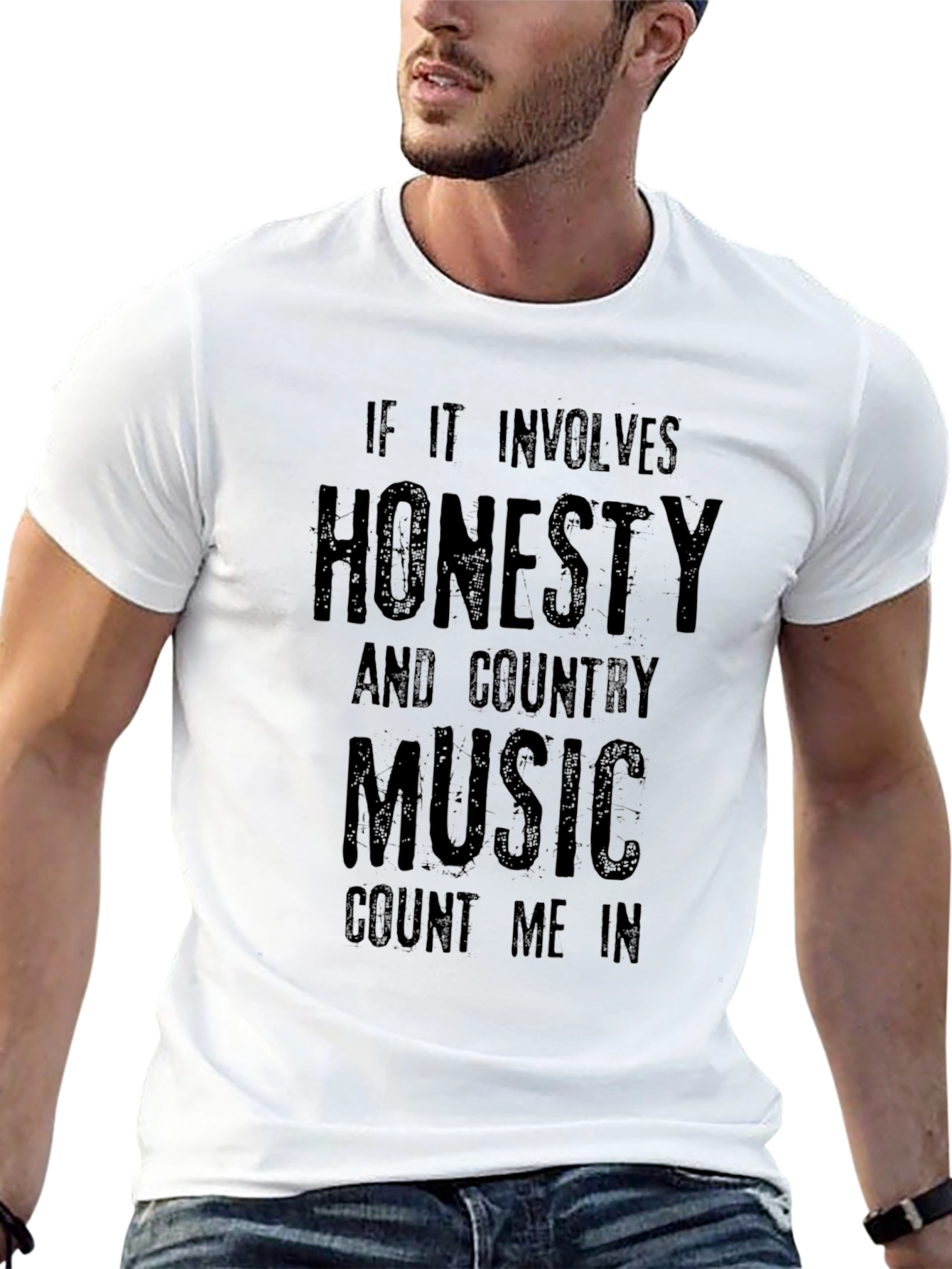 Honesty and Country Music Black T-Shirt