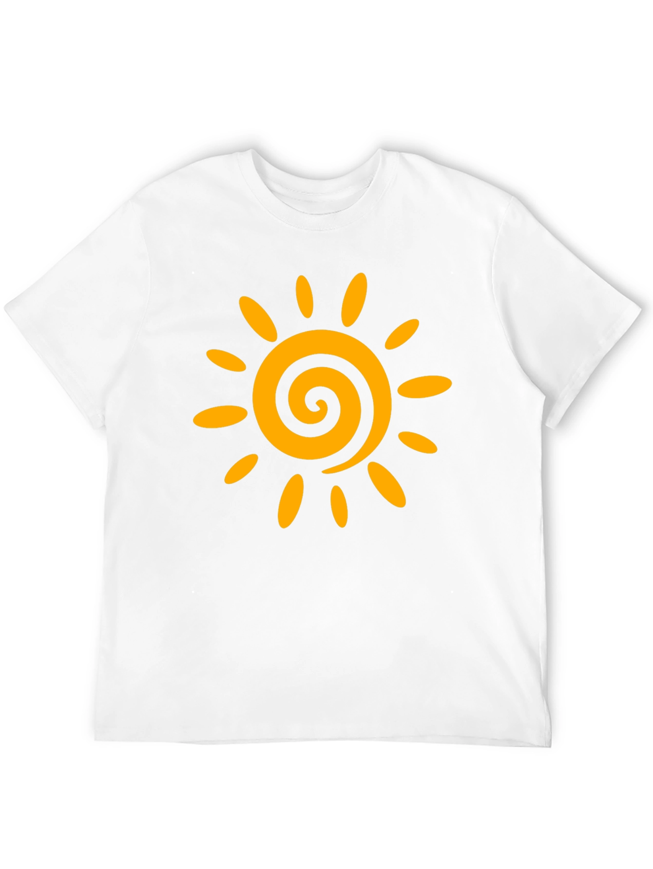 Black T-Shirt with Golden Sun Graphic