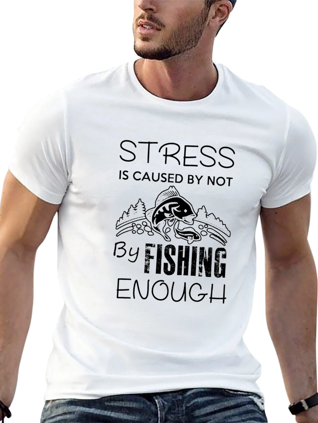Fishing Graphic Tee - Stress Relief T-Shirt