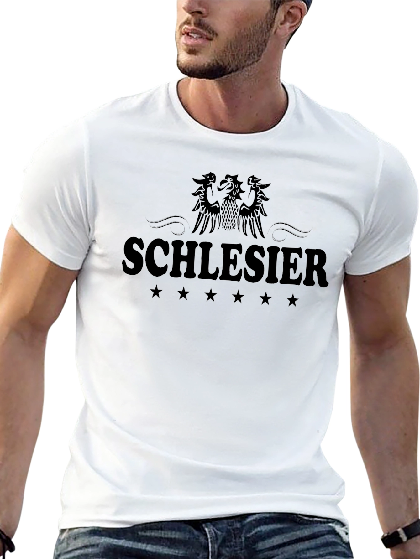 Schlesier Eagle Crest Black Graphic Tee