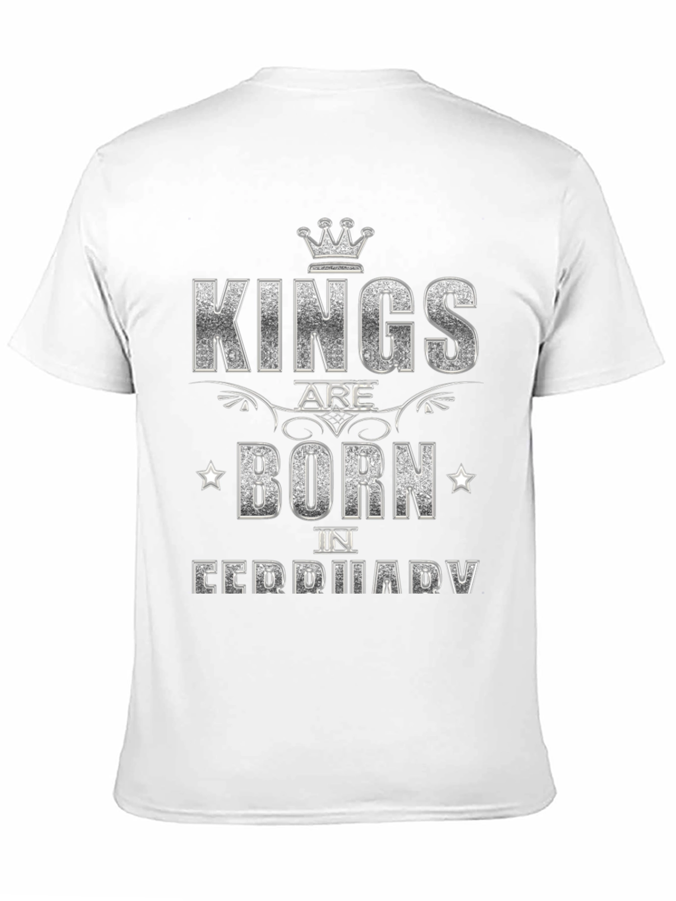 Kings Are Born In February Black T-Shirt