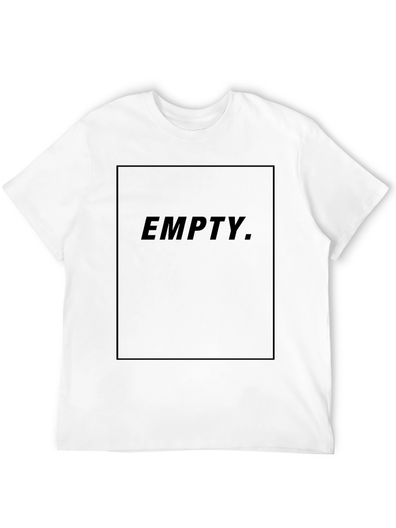 Minimalist EMPTY. Graphic Tee - Black