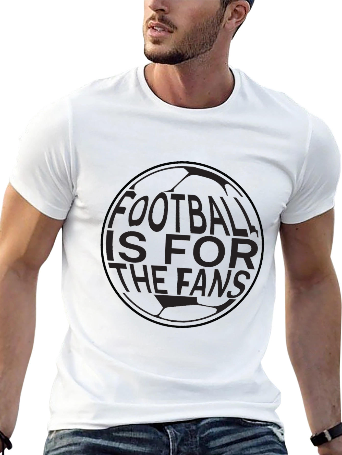 Football Is For The Fans Black T-Shirt