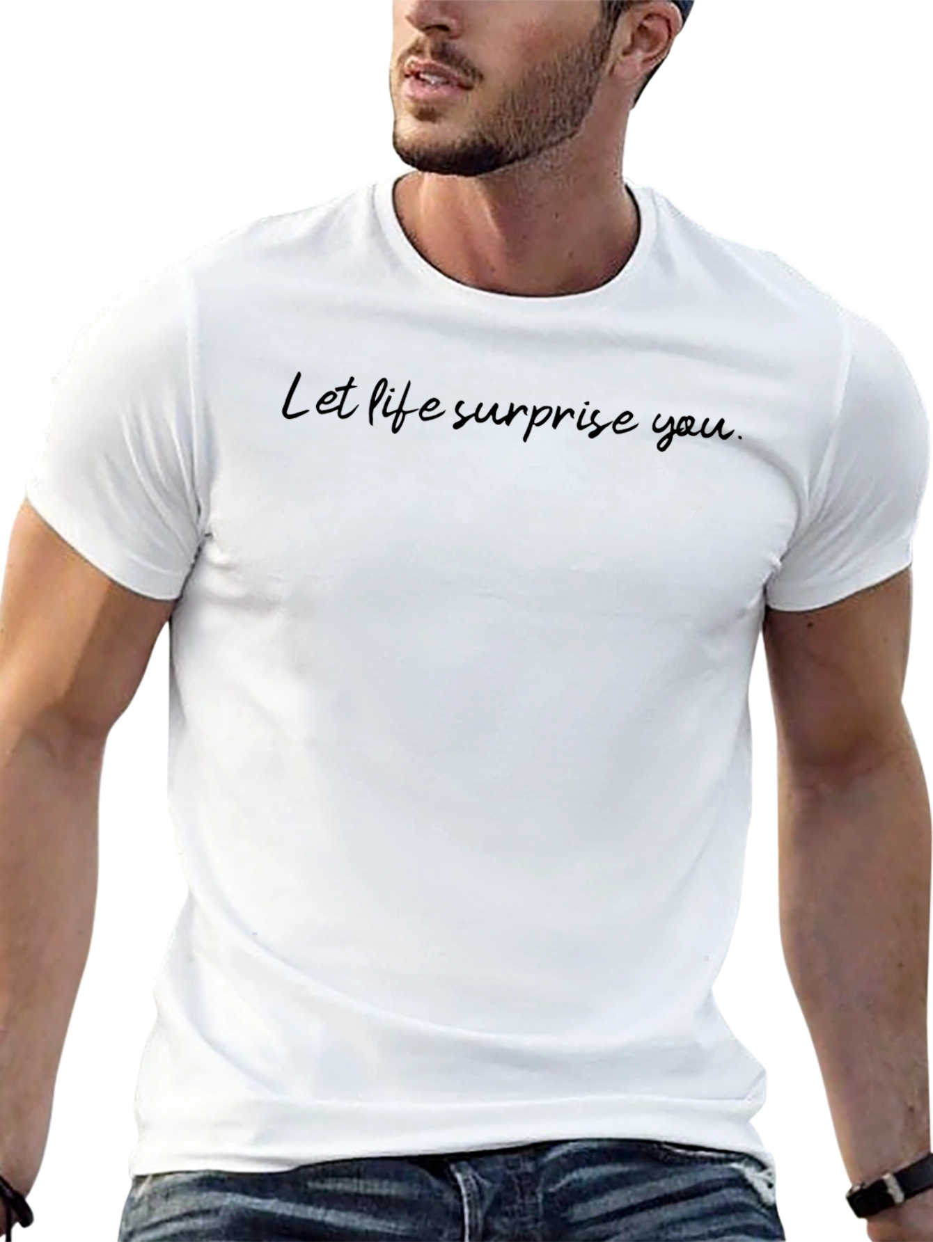 Let Life Surprise You Black Tee