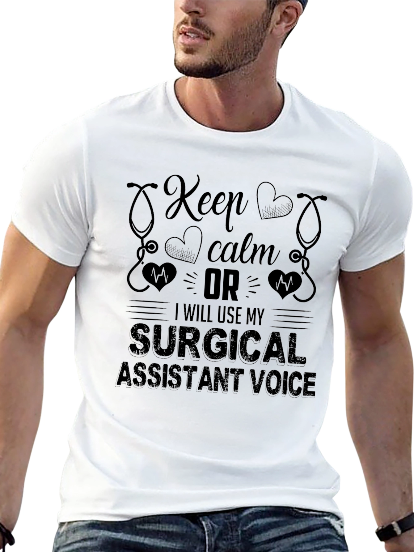 Surgical Assistant Voice T-Shirt - Keep Calm Funny Tee