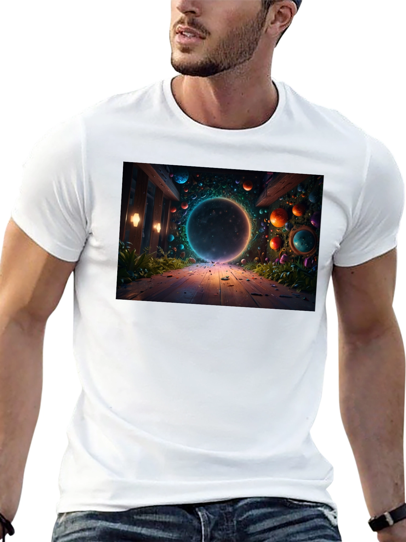 Mystical Portal Black T-Shirt