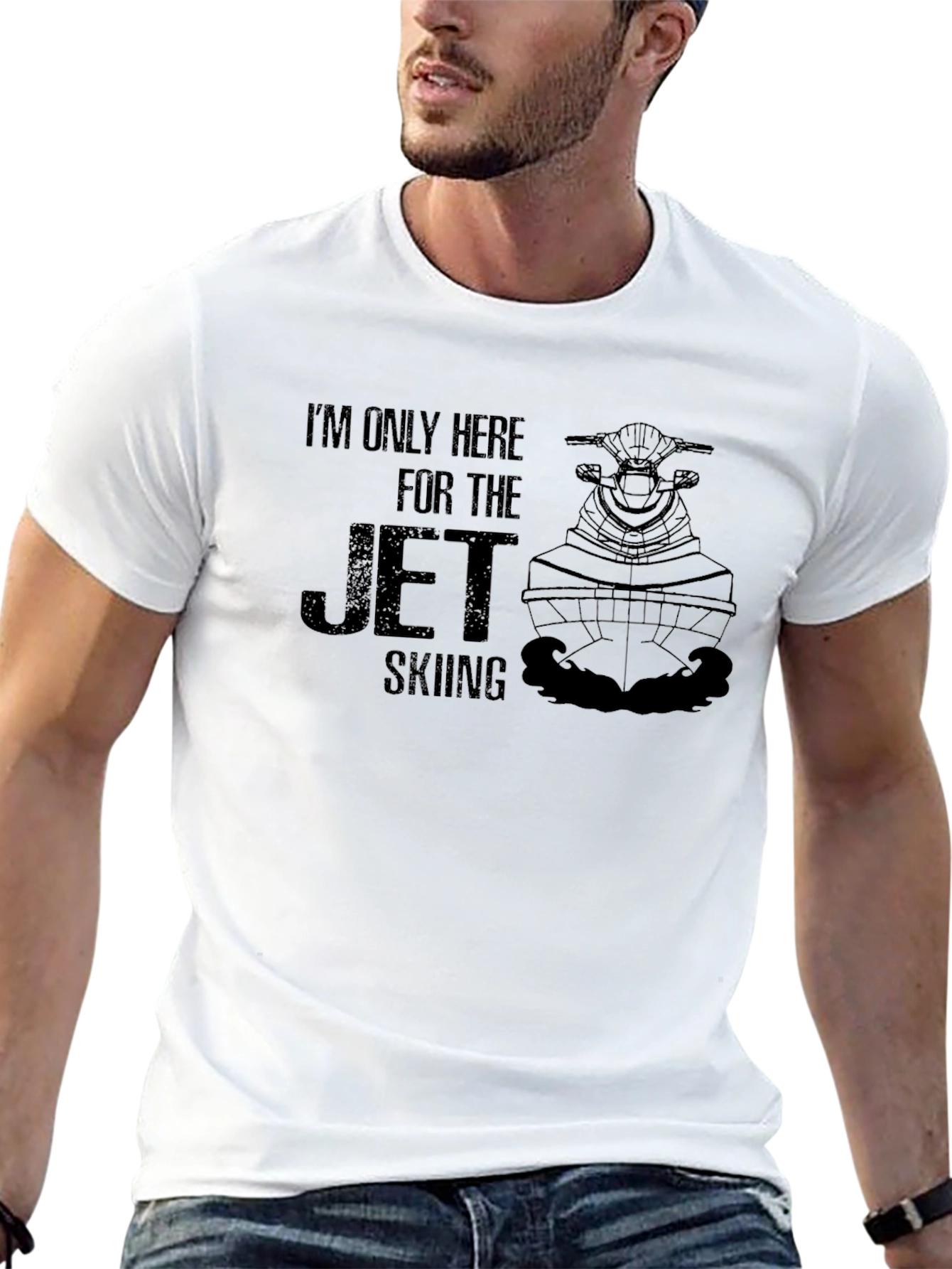Jet Skiing T-Shirt - Black Graphic Tee