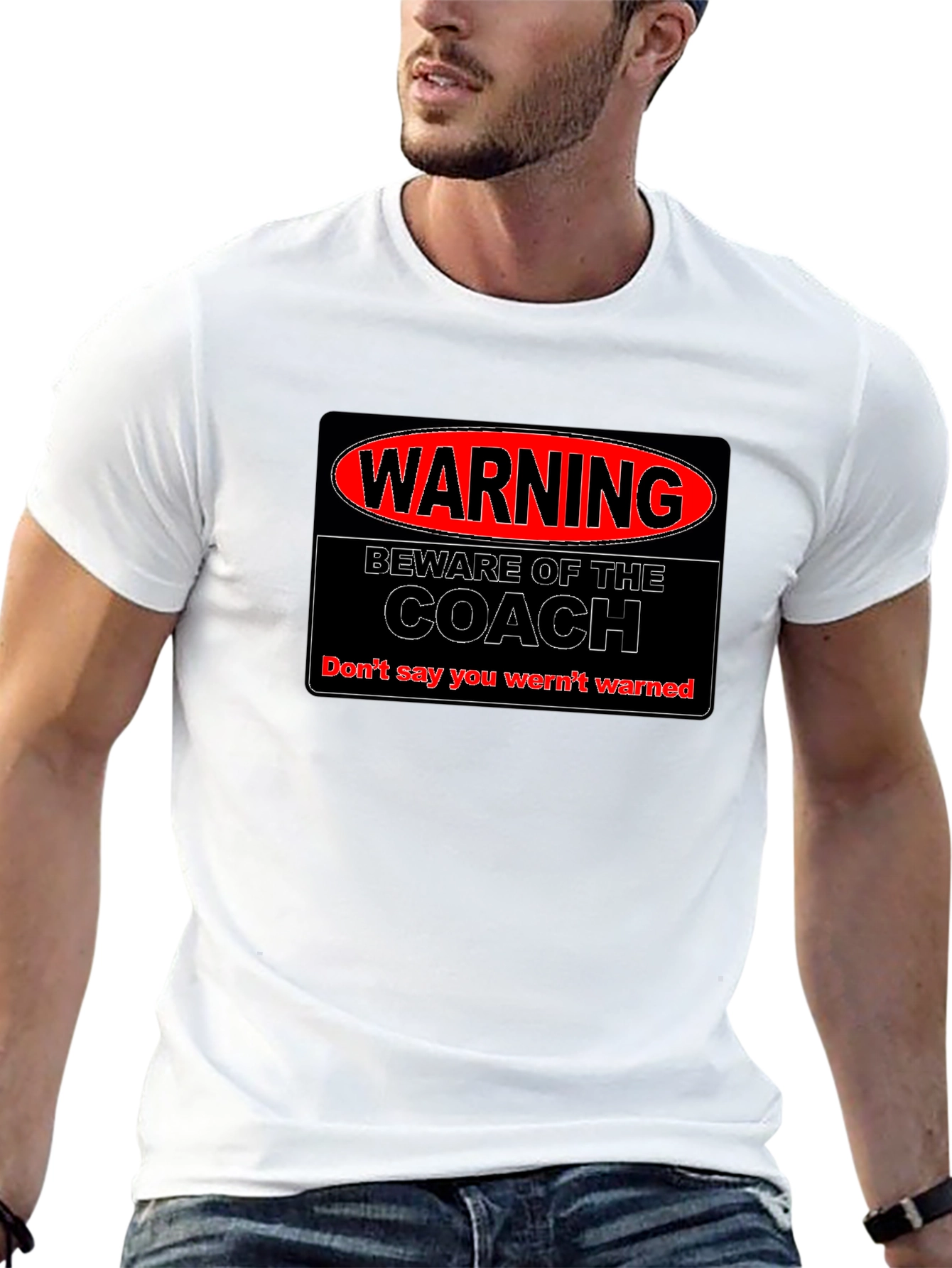 Warning Beware of Coach Black T-Shirt