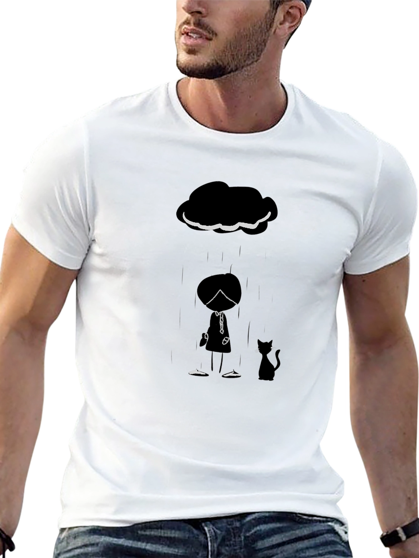 Gloomy Rain Cloud Graphic Tee