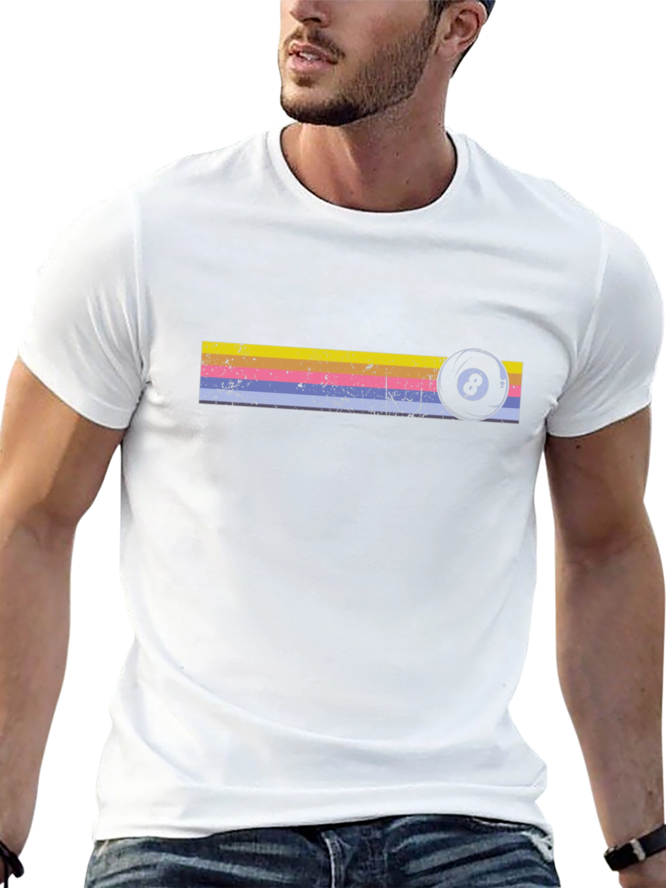 Retro 8 Ball Graphic Tee - Black T-Shirt