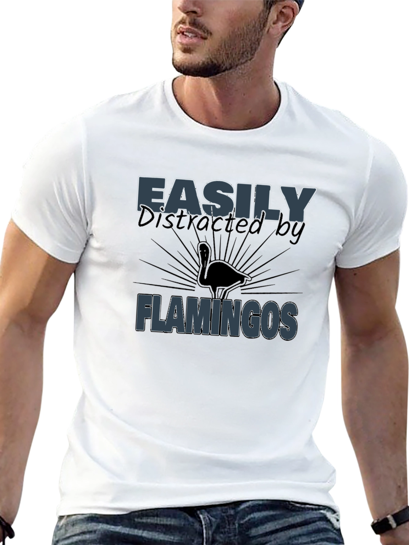 Easily Distracted by Flamingos T-Shirt