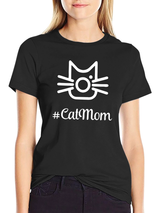 #CatMom Black T-Shirt - Perfect for Cat Lovers!