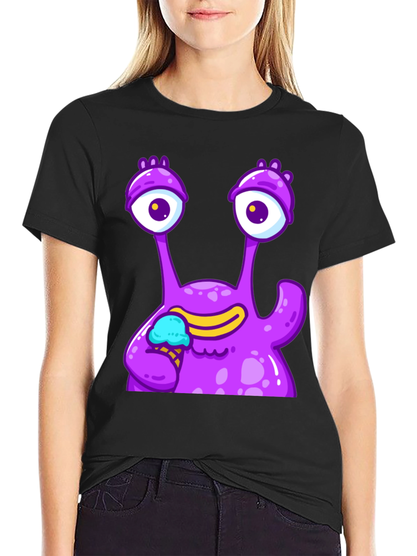 Purple Alien Ice Cream T-Shirt