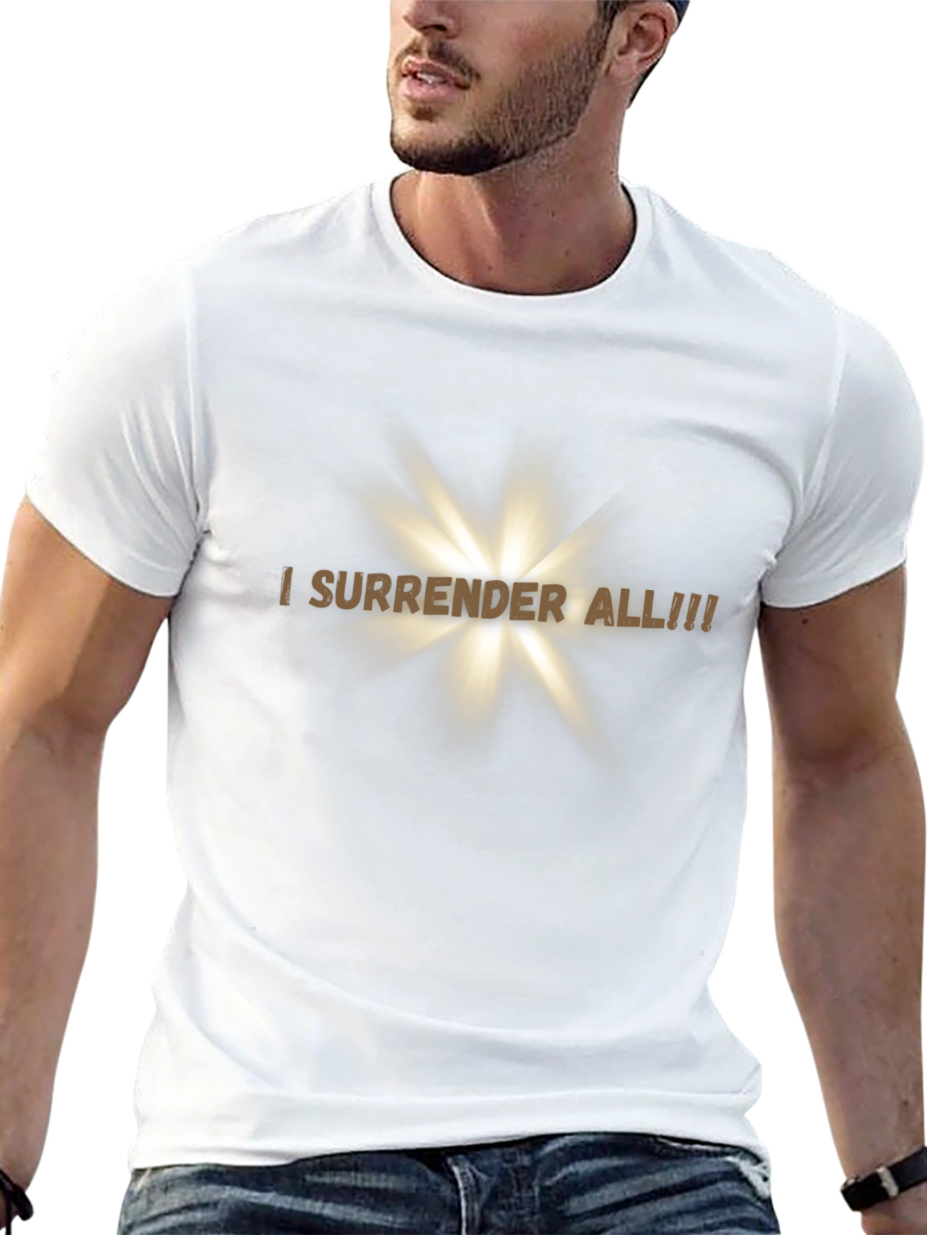 I Surrender All! Christian T-Shirt Black