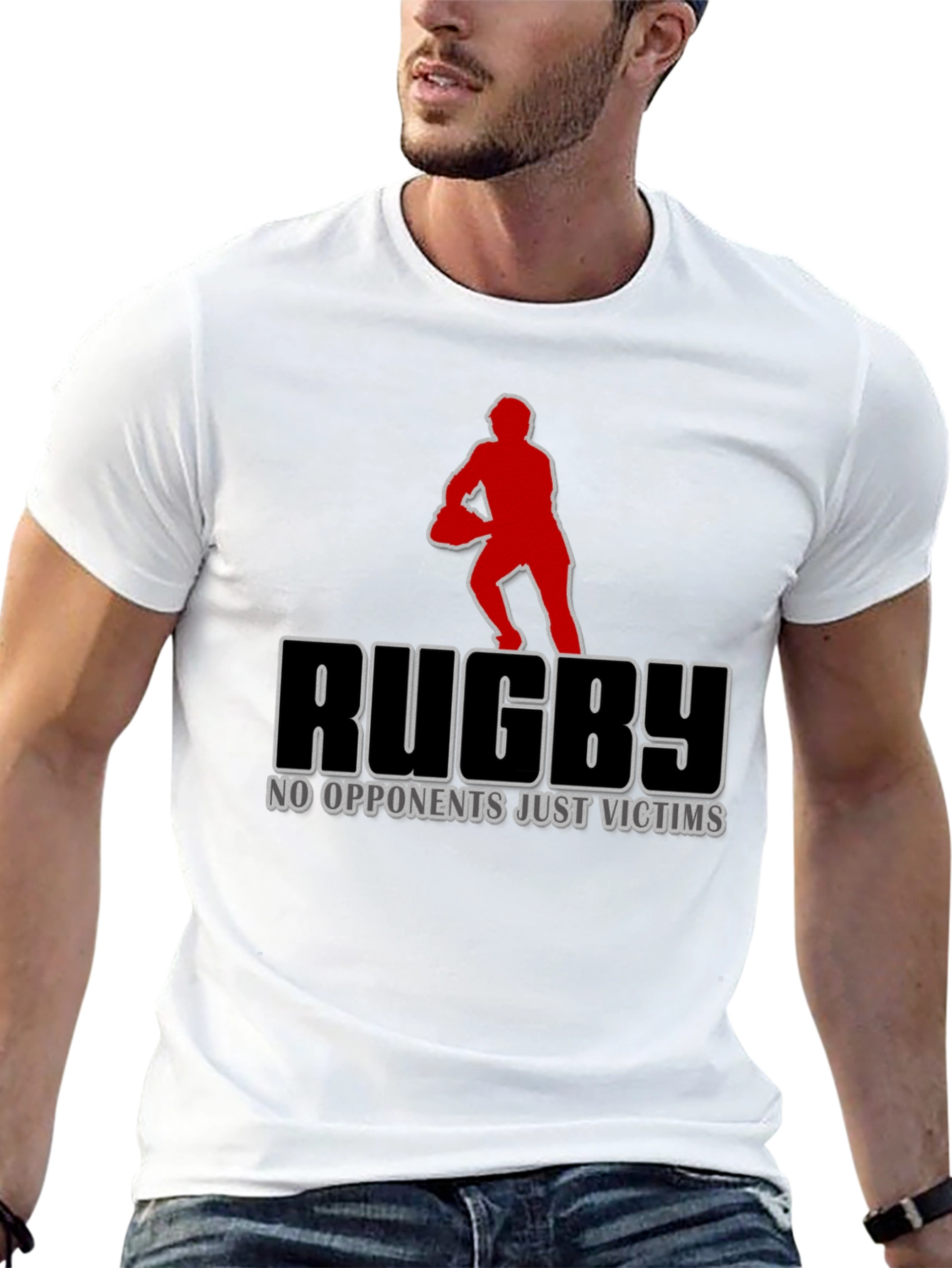 Rugby No Opponents Just Victims Graphic T-Shirt