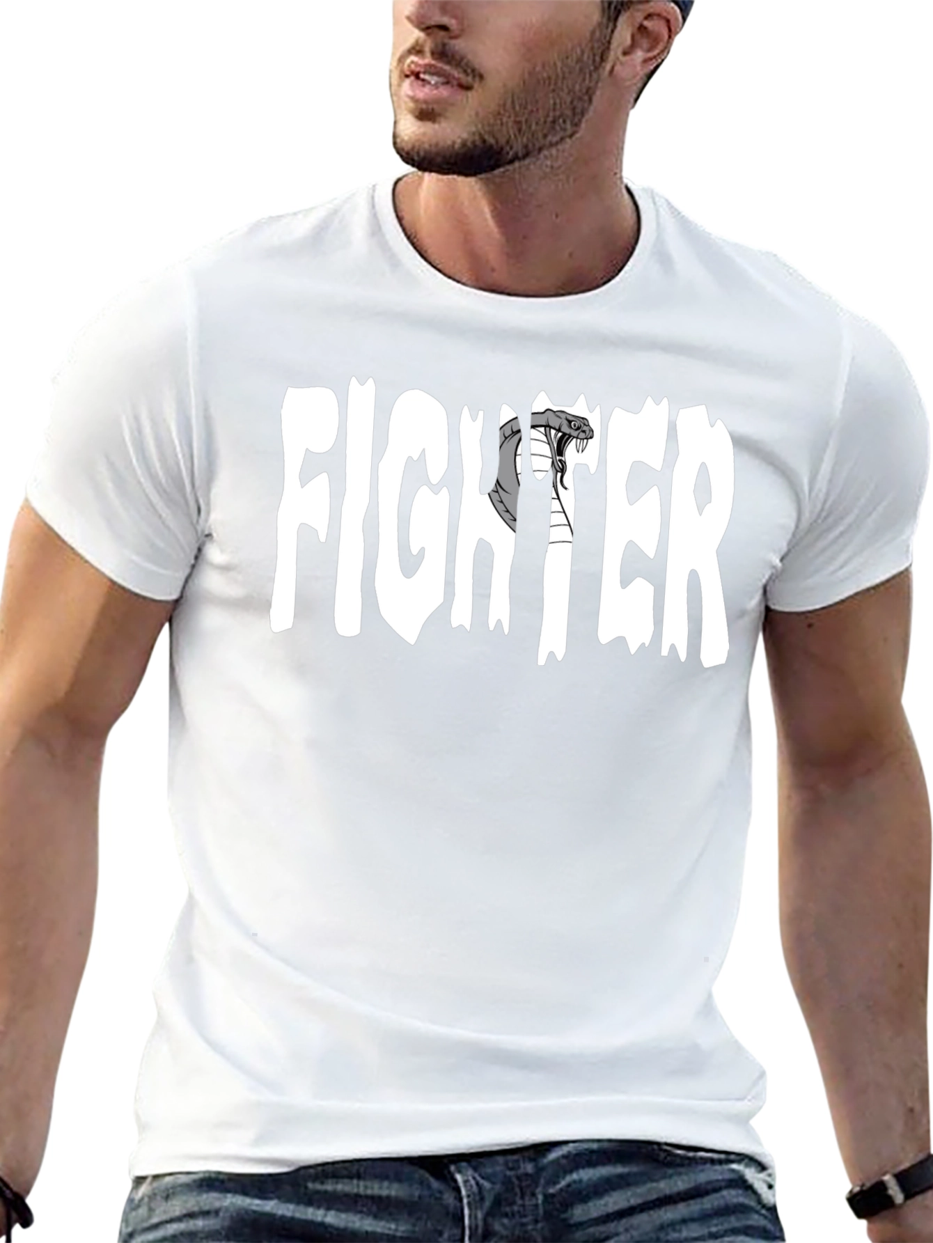 Cobra Fighter Graphic T-Shirt - Black