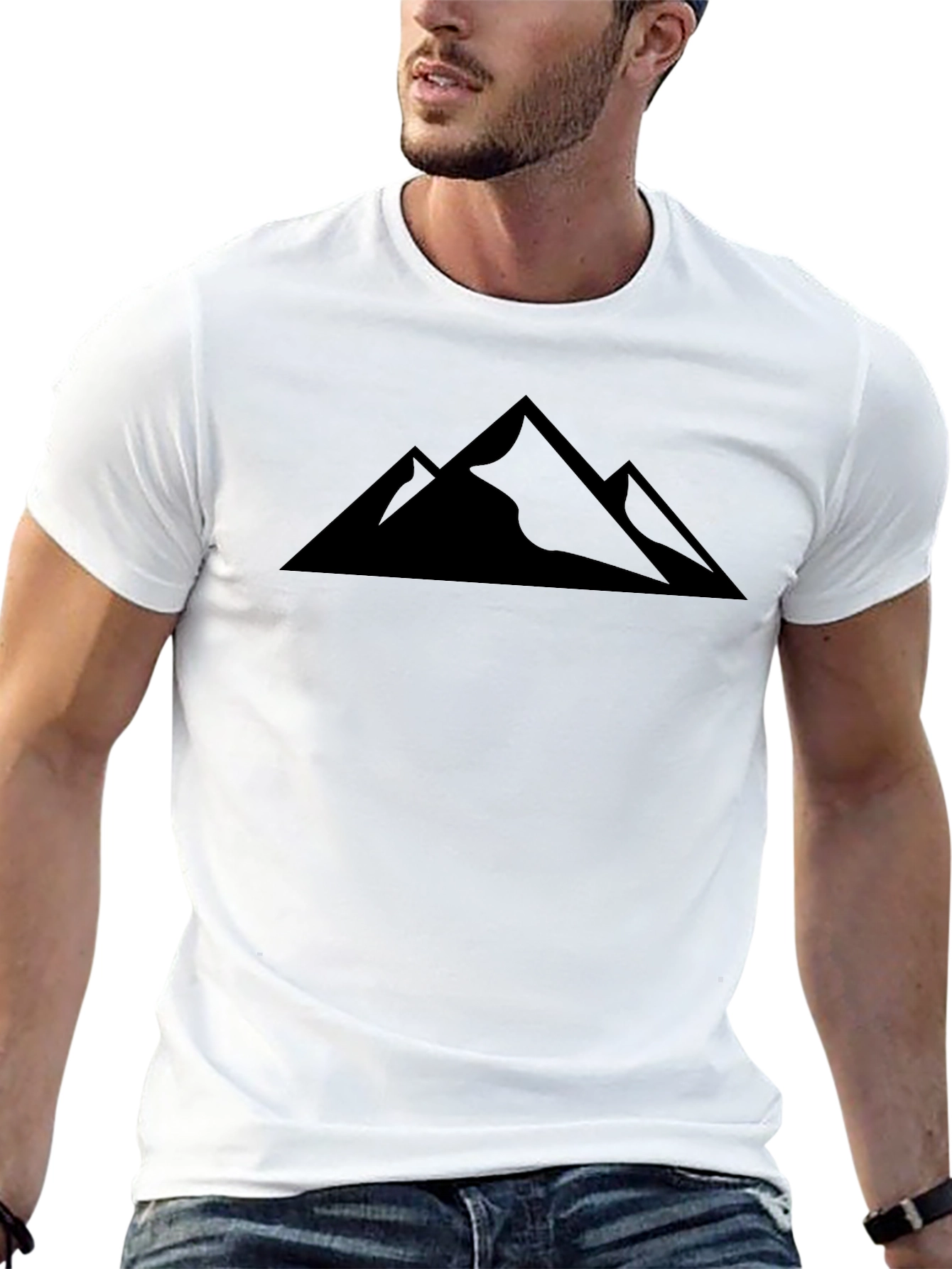 Mens Black Mountain Graphic Tee