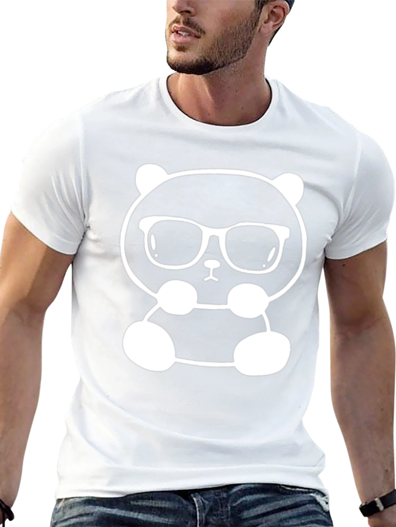 Cool Panda Graphic Tee - Black Cotton T-Shirt