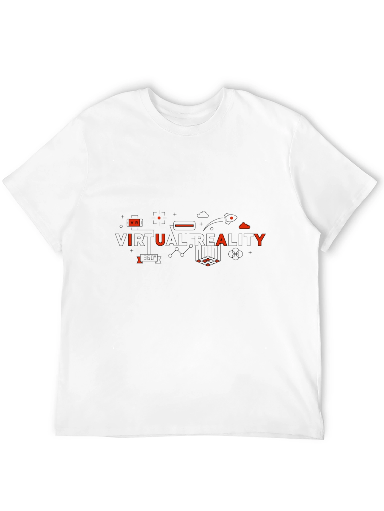 Virtual Reality Graphic T-Shirt - Black