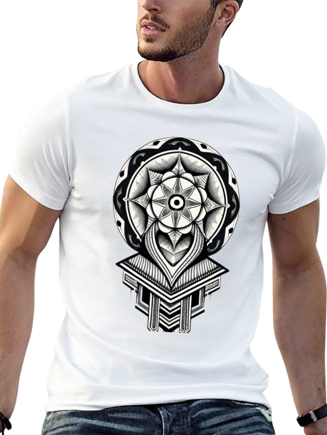 Geometric Mandala Graphic Tee