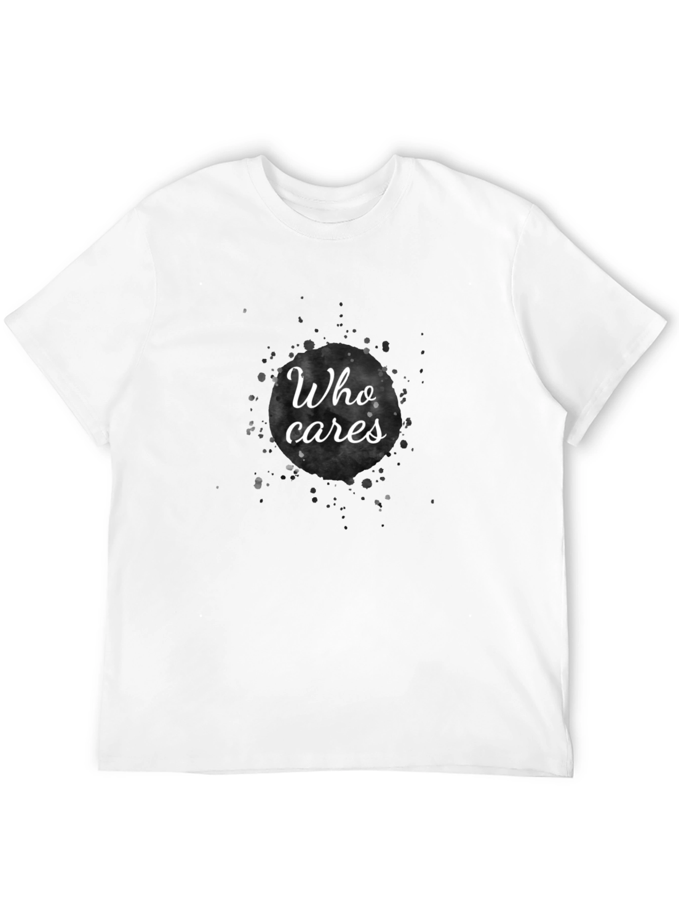 Who Cares Graphic Tee - Stylish Black T-Shirt