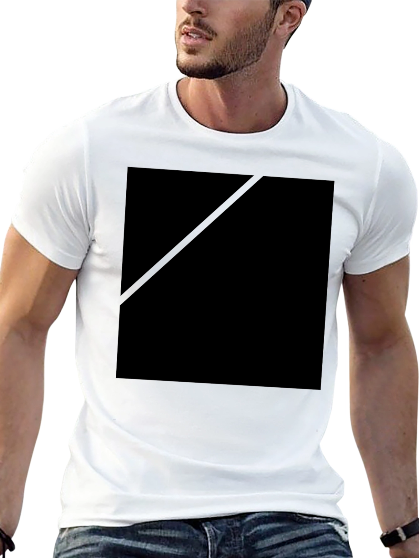 Black Crew Neck Casual T-Shirt
