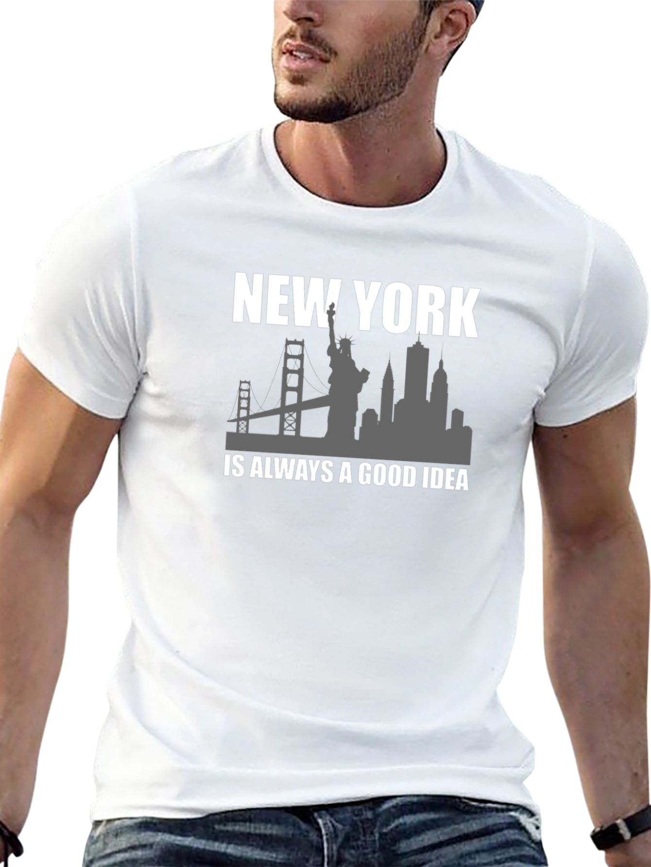 New York City Skyline Graphic T-Shirt
