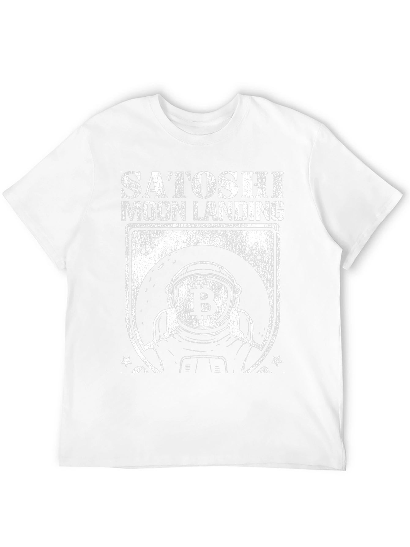 Satoshi Moon Landing Black Graphic T-Shirt