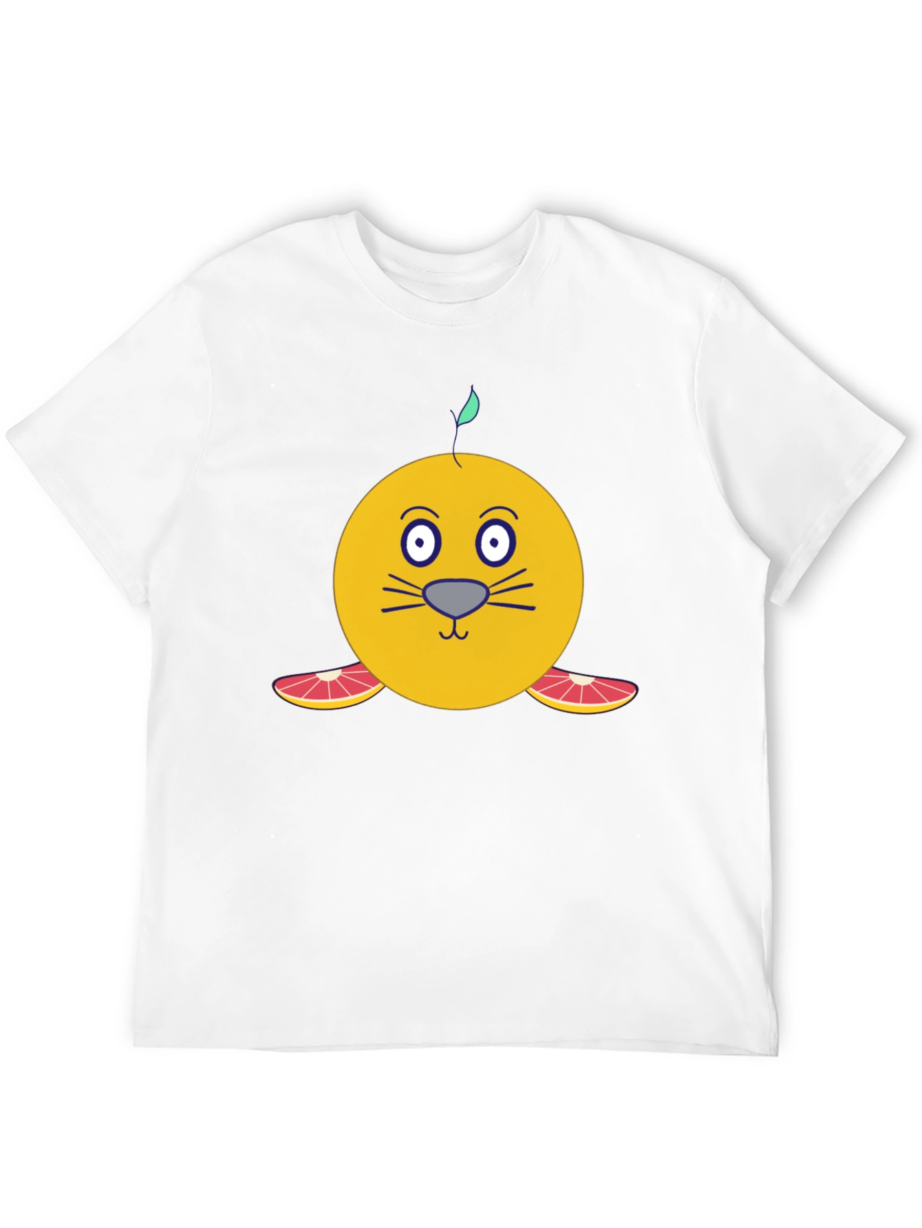 Citrus Seal Graphic T-Shirt - Unique Cartoon Design