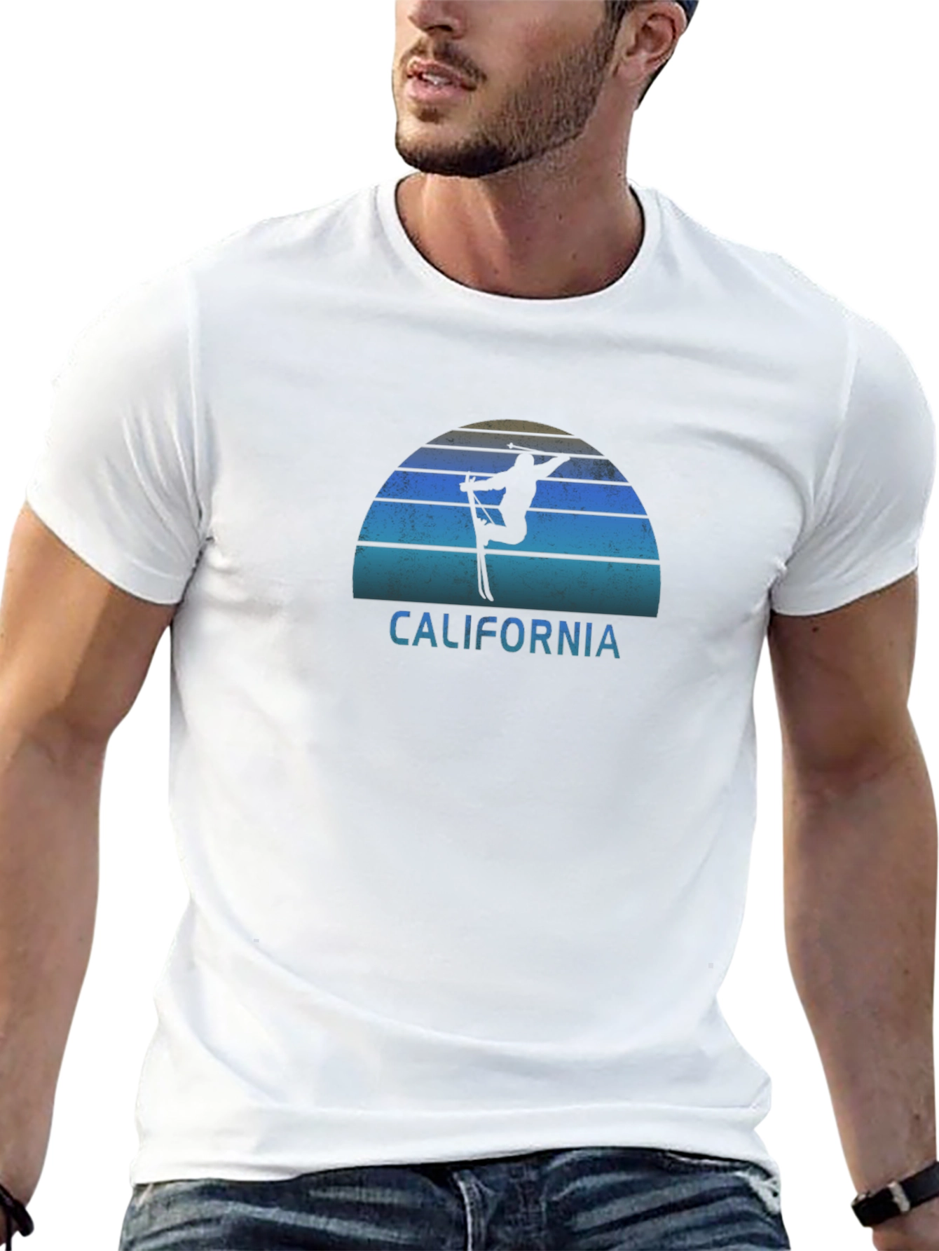 California Skiing Sunset T-Shirt