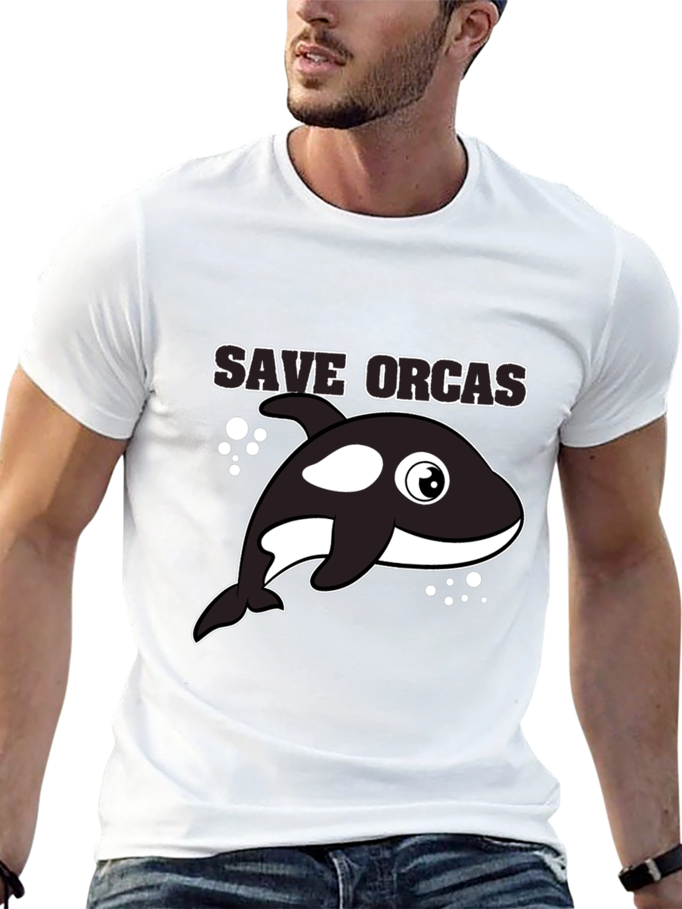 Save Orcas Black T-Shirt