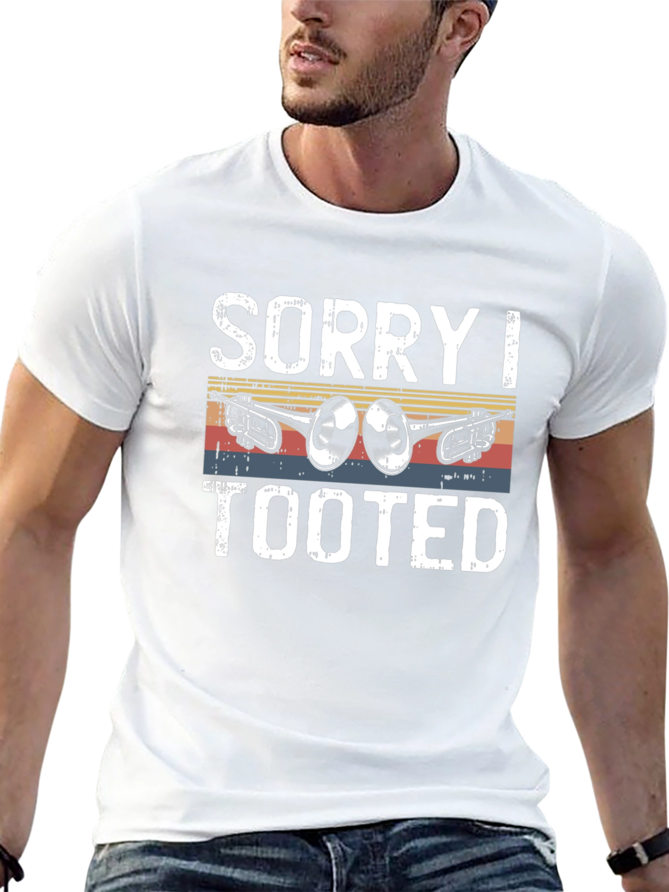 Sorry I Tooted T-Shirt Funny Trumpet Tee