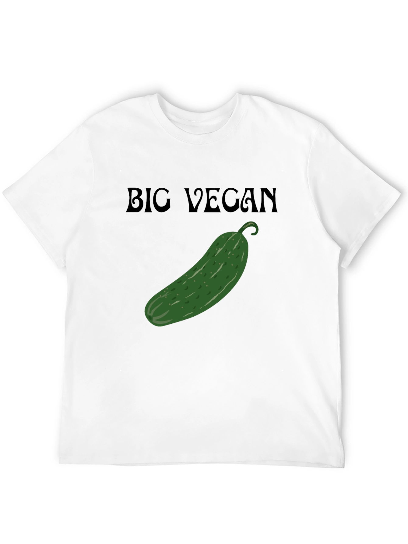 Big Vegan Cucumber Graphic T-Shirt - Unisex