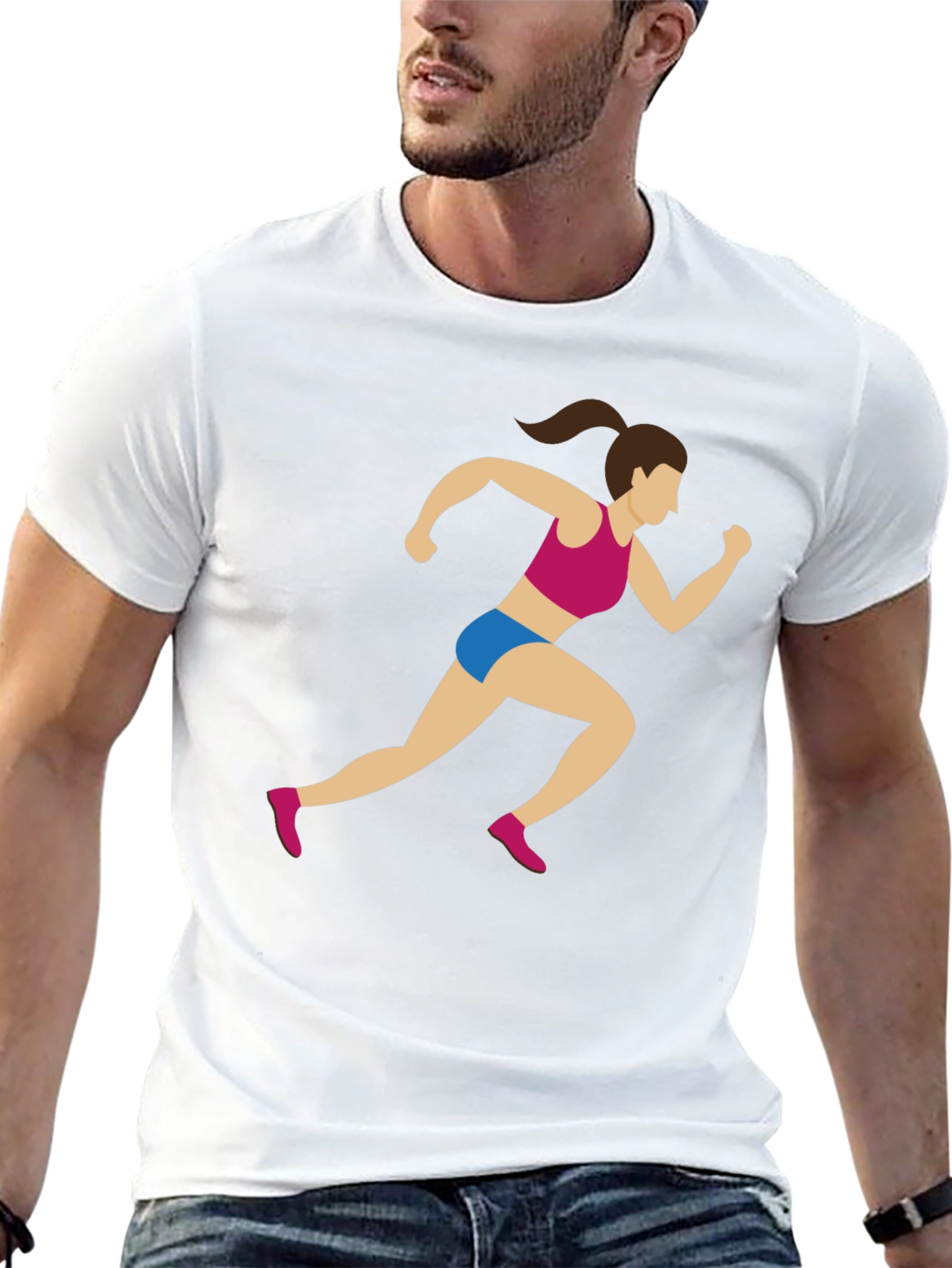 Runner Graphic Tee - Black Cotton Blend